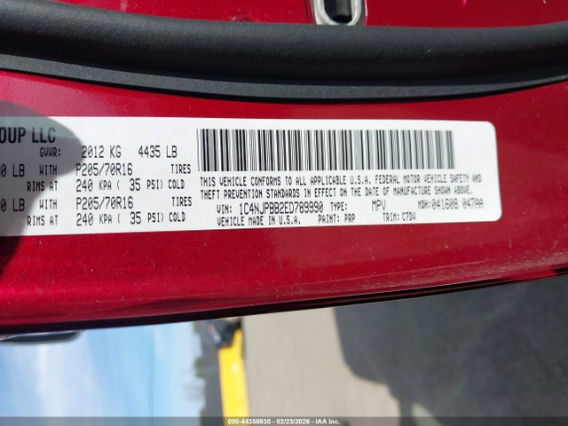 Jeep Patriot Sport 2014 1C4NJPBB2ED789990 Image 9