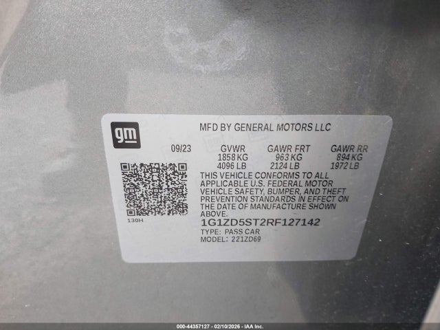 1G1ZD5ST2RF127142 Chevrolet Malibu Fwd 1lt