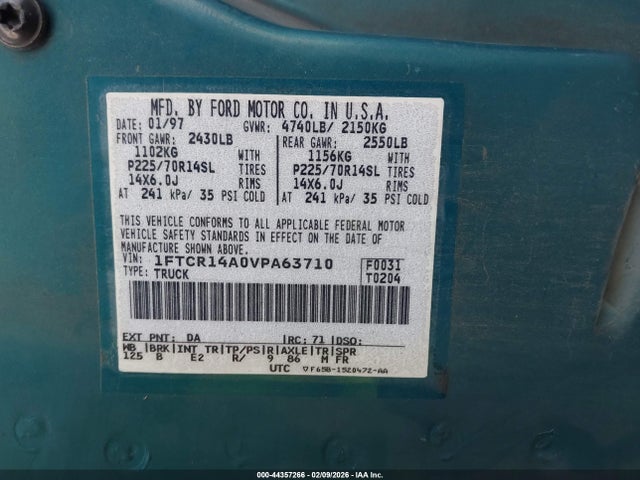 1997 FORD RANGER 1FTCR14A0VPA63710 Photo 8