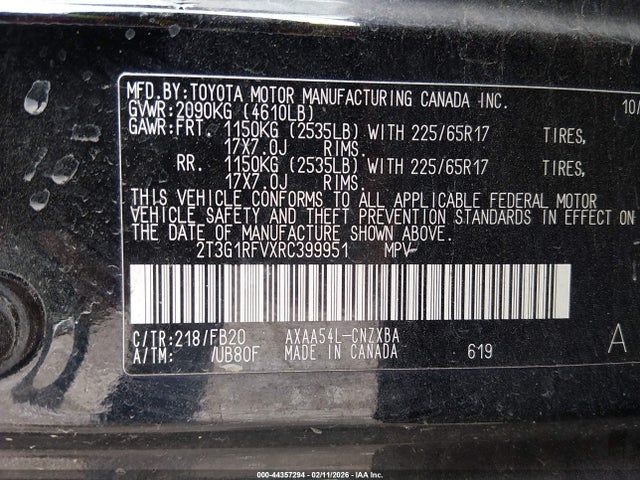 Toyota RAV4 LE 2024 2T3G1RFVXRC399951 Image 9