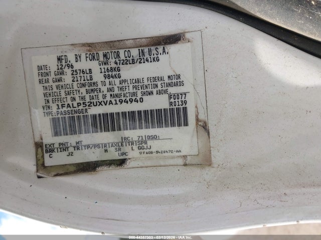 1997 FORD TAURUS 1FALP52UXVA194940 Photo 8