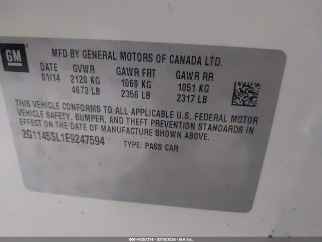 Chevrolet Impala 1lz 2014 2G1145SL1E9247594 Image 9
