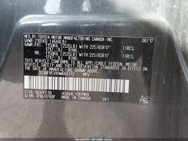 Toyota Rav4 Xle 2017 2T3RFREVXHW666112 Image 9