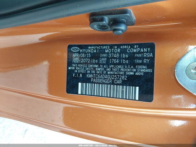 Hyundai Veloster 2016 KMHTC6AD4GU257282 Image 9