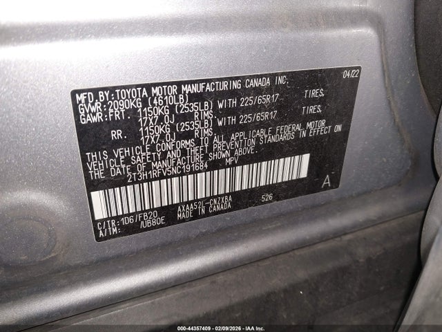 Toyota RAV4 LE 2022 2T3H1RFV5NC191684 Image 9