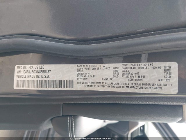 2022 JEEP GRAND CHEROKEE L 1C4RJJBGXN8550187 Photo 8