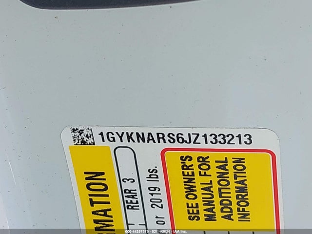 44357579 :رقم المزاد ، 1GYKNARS6JZ133213 vin ، 2018 Cadillac Xt5 Standard مزاد بيع