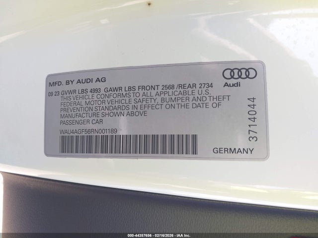 2024 AUDI A5 CABRIOLET WAU4AGF56RN001189 Photo 8