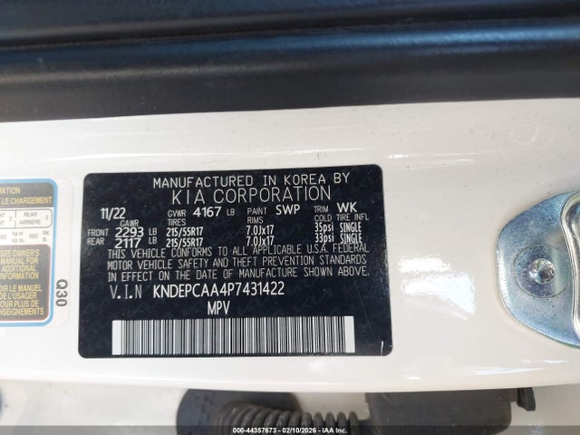 KNDEPCAA4P7431422 KIA Seltos Lx