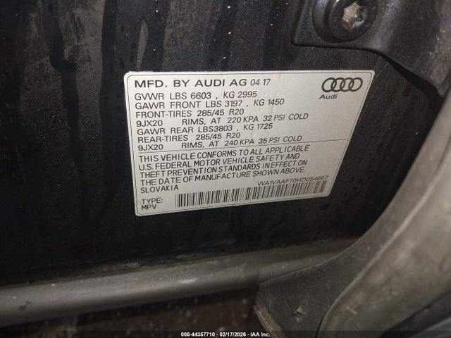 2017 AUDI Q7 WA1VAAF70HD054667 Photo 8