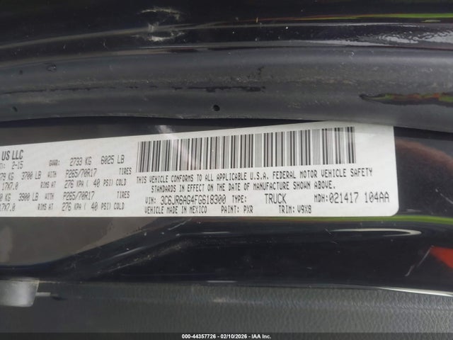 3C6JR6AG4FG618300 RAM 1500 Tradesman