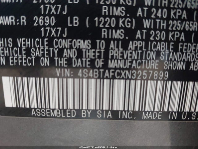 2022 SUBARU OUTBACK 4S4BTAFCXN3257899 Photo 8