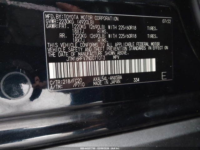 Toyota Rav4 Hybrid Se 2022 JTM16RFV7ND071013 Image 9