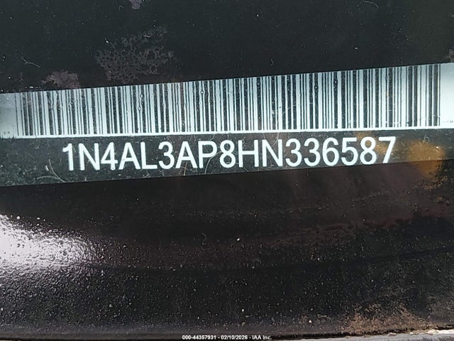 2017 Nissan Altima 2.5 S მანქანა იყიდება აუქციონზე, vin: 1N4AL3AP8HN336587, აუქციონის ნომერი: 44357931