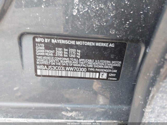 2020 BMW 540I WBAJS3C03LWW70300 Photo 8