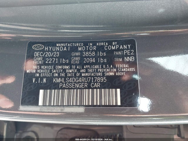 KMHLS4DG4RU717895 Hyundai ELANTRA SEL