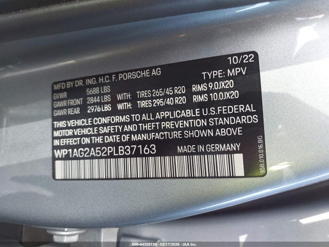 2023 PORSCHE MACAN WP1AG2A52PLB37163 Photo 8