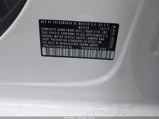Volkswagen Jetta 2.0l S 2014 3VW2K7AJ4EM387530 Image 9