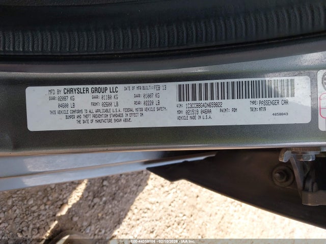 2013 Chrysler 200 Touring მანქანა იყიდება აუქციონზე, vin: 1C3CCBBG4DN659822, აუქციონის ნომერი: 44358186