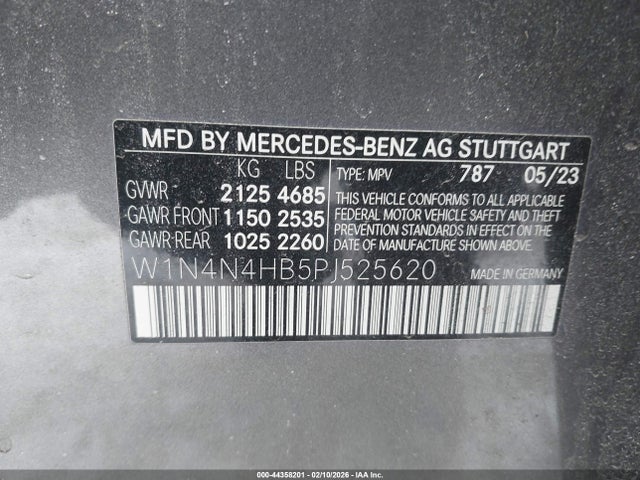 W1N4N4HB5PJ525620 Mercedes-Benz Gla 250 4matic