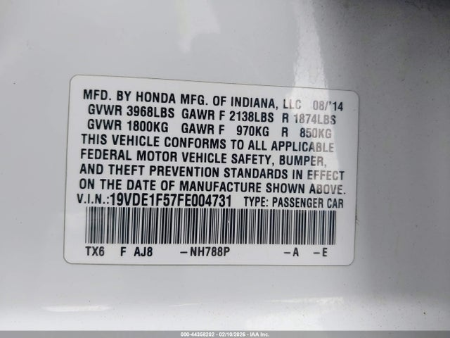 2015 ACURA ILX 19VDE1F57FE004731 Photo 8