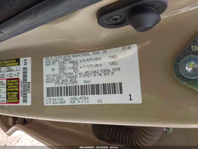 Toyota Tundra Sr5 2020 5TFDY5F16LX930553 Image 9