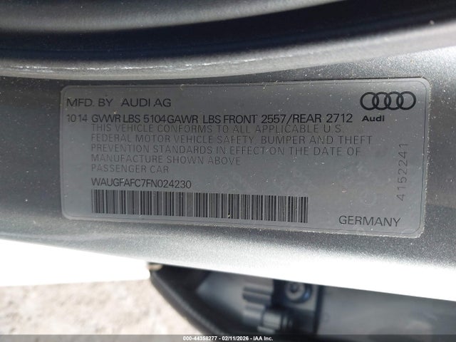 2015 AUDI A6 WAUGFAFC7FN024230 Photo 8