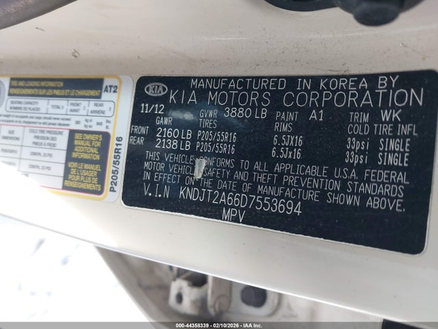 Aukcja sprzedaży 2013 Kia Soul +, vin: KNDJT2A66D7553694, numer aukcji: 44358339