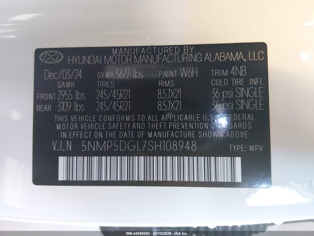 Hyundai Santa Fe Calligraphy 2025 5NMP5DGL7SH108948 Image 9