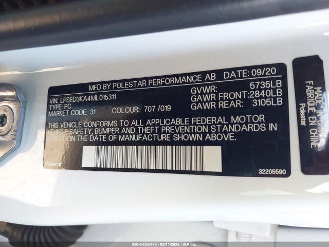 2021 POLESTAR 2 LPSED3KA4ML015311 Photo 8