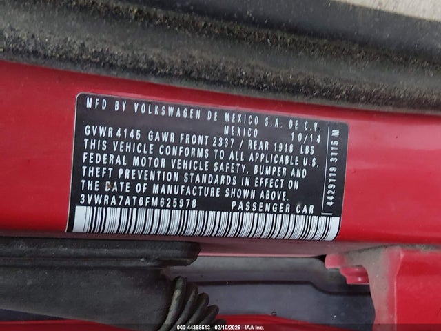3VWRA7AT6FM625978 Volkswagen Beetle 2.0l Tdi