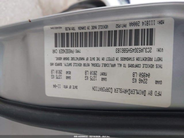 Aukcja sprzedaży 2005 Chrysler 300 Touring, vin: 2C3JA53G45H586183, numer aukcji: 44358532