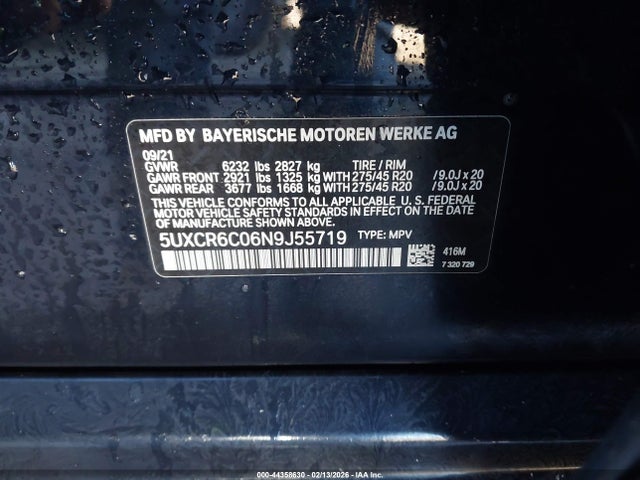 2022 BMW X5 5UXCR6C06N9J55719 Photo 8