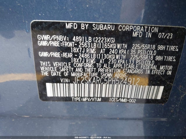 Subaru Forester Touring 2023 JF2SKARC5PH524912 Image 9