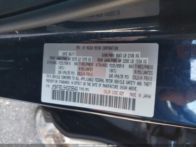 JM3KFBDL5H0209549 Mazda Cx-5 Grand Select