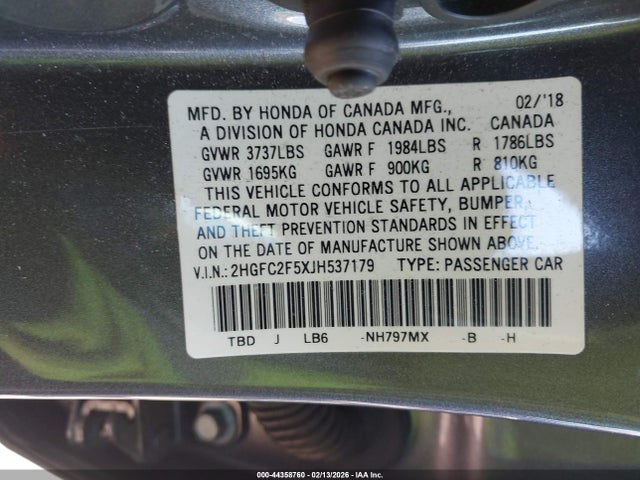2HGFC2F5XJH537179 Honda Civic Lx