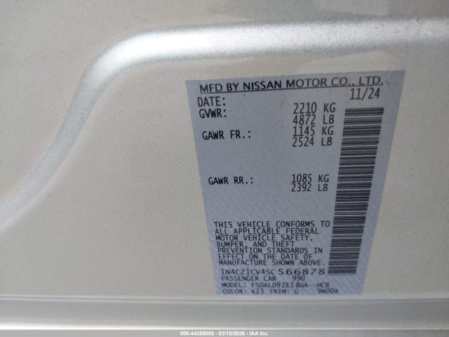 1N4CZ1CV4SC566878 Nissan Leaf Sv Plus