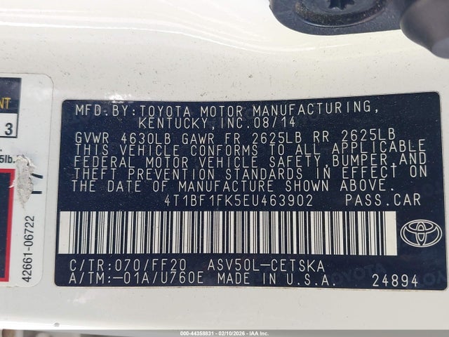 Toyota CAMRY SE 2014 4T1BF1FK5EU463902 Image 9