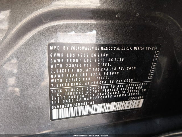 2025 VOLKSWAGEN TIGUAN 3VVFR7RM7SM059188 Photo 8