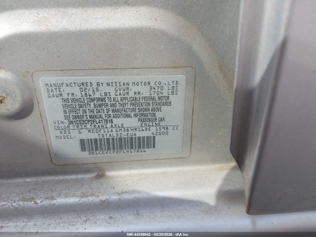 Nissan Versa Note S (sr)/s Plus/sl/sr/sv 2015 3N1CE2CP2FL417816 Image 9