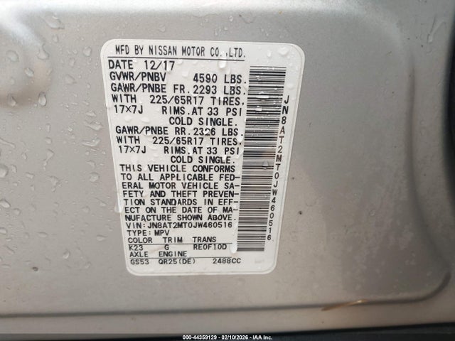 Nissan ROGUE S 2018 JN8AT2MT0JW460516 Image 9