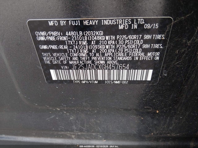 Subaru Forester 2.5i Premium 2016 JF2SJADCXGH457654 Image 9
