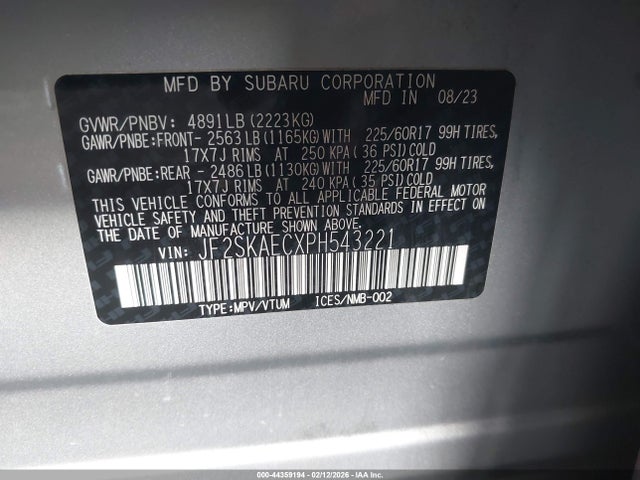 Subaru Forester Premium 2023 JF2SKAECXPH543221 Image 9