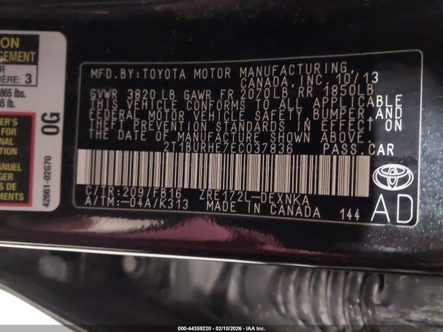 Toyota COROLLA LE 2014 2T1BURHE7EC037836 Image 9