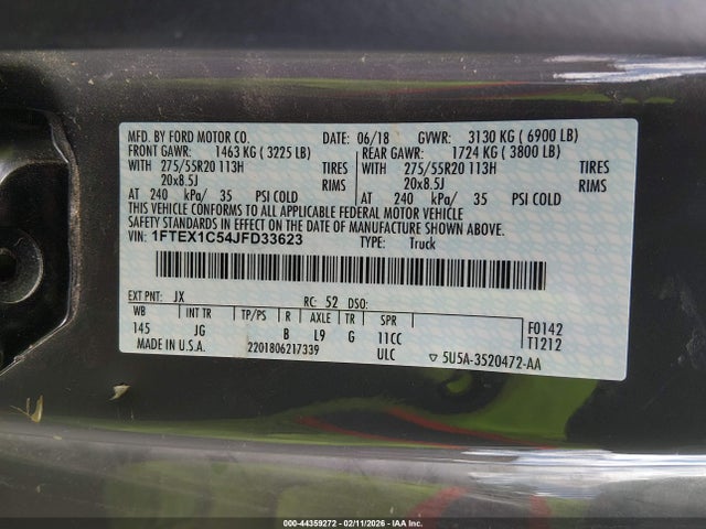 Ford F-150 Xl 2018 1FTEX1C54JFD33623 Image 9