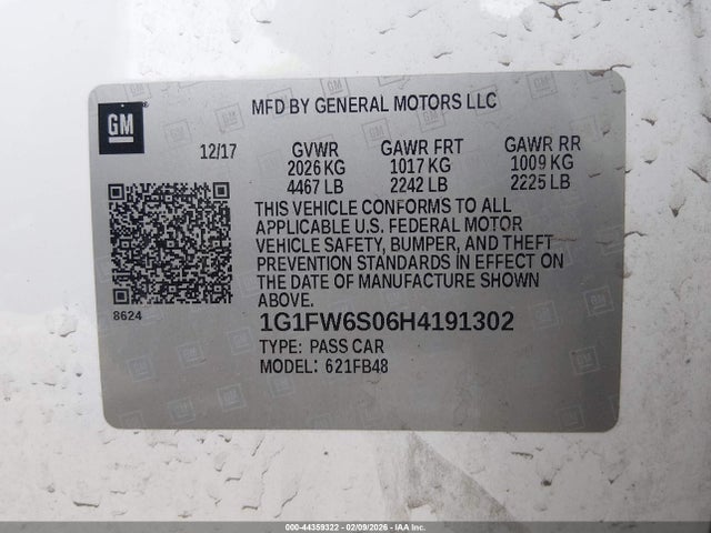 2017 CHEVROLET BOLT EV 1G1FW6S06H4191302 Photo 8