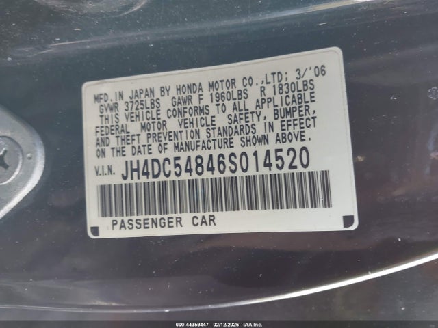 2006 ACURA RSX JH4DC54846S014520 Photo 8