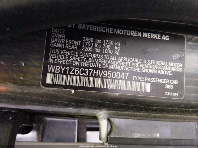 2017 BMW I3 WBY1Z6C37HV950047 Photo 8
