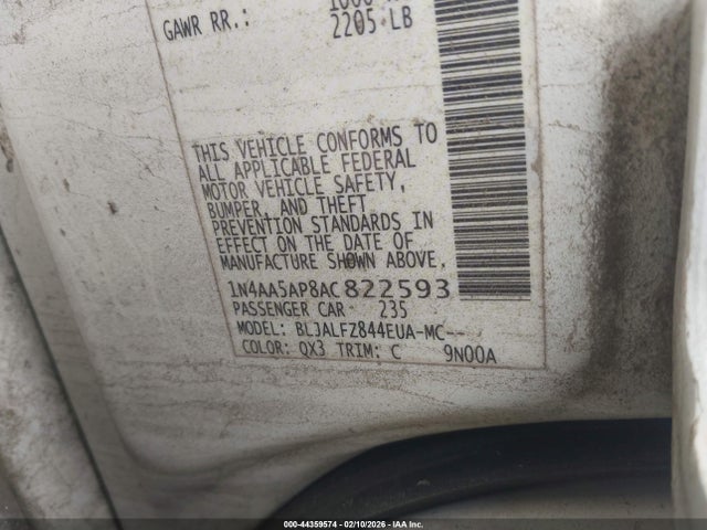 2013 NISSAN MAXIMA 1N4AA5AP1DC822598 Photo 8