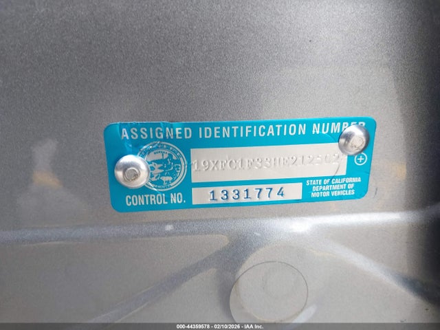 19XFC1F33HE212502 Honda Civic Ex-t